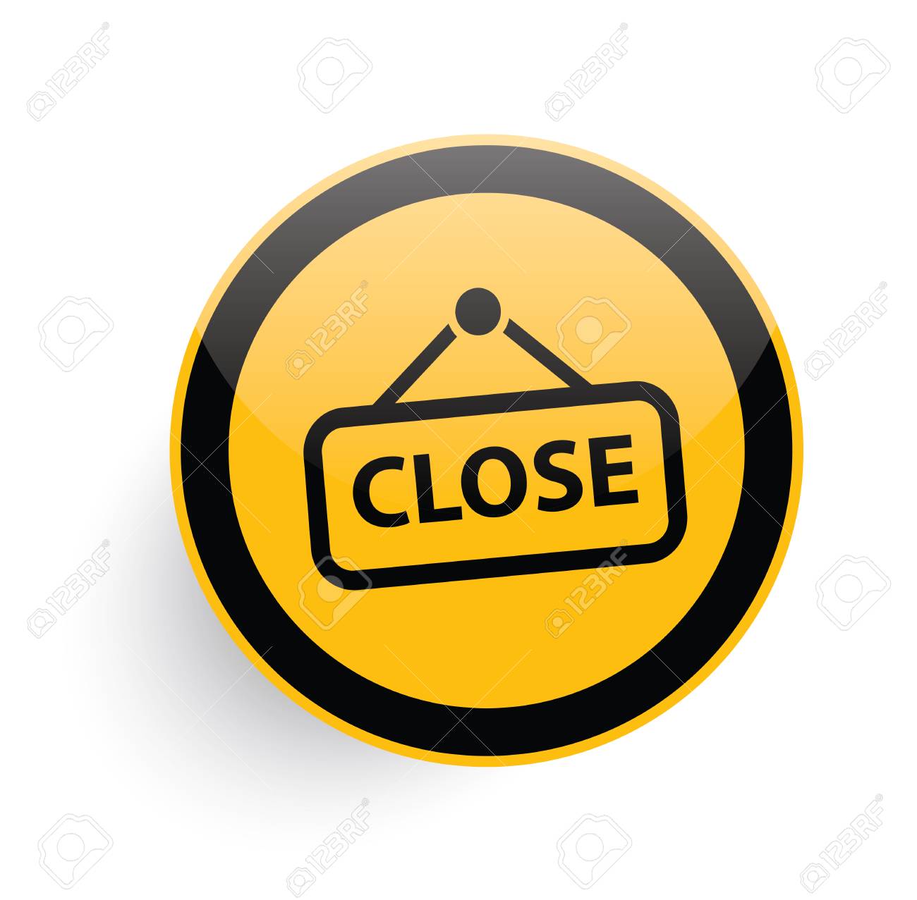close icon on yellow button background clean vector royalty free cliparts vectors and stock illustration image 46420147 close icon on yellow button background clean vector