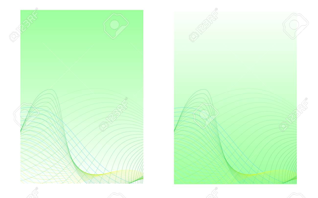 春の緑の背景 曲線とシンプルで新鮮な背景 のイラスト素材 ベクタ Image