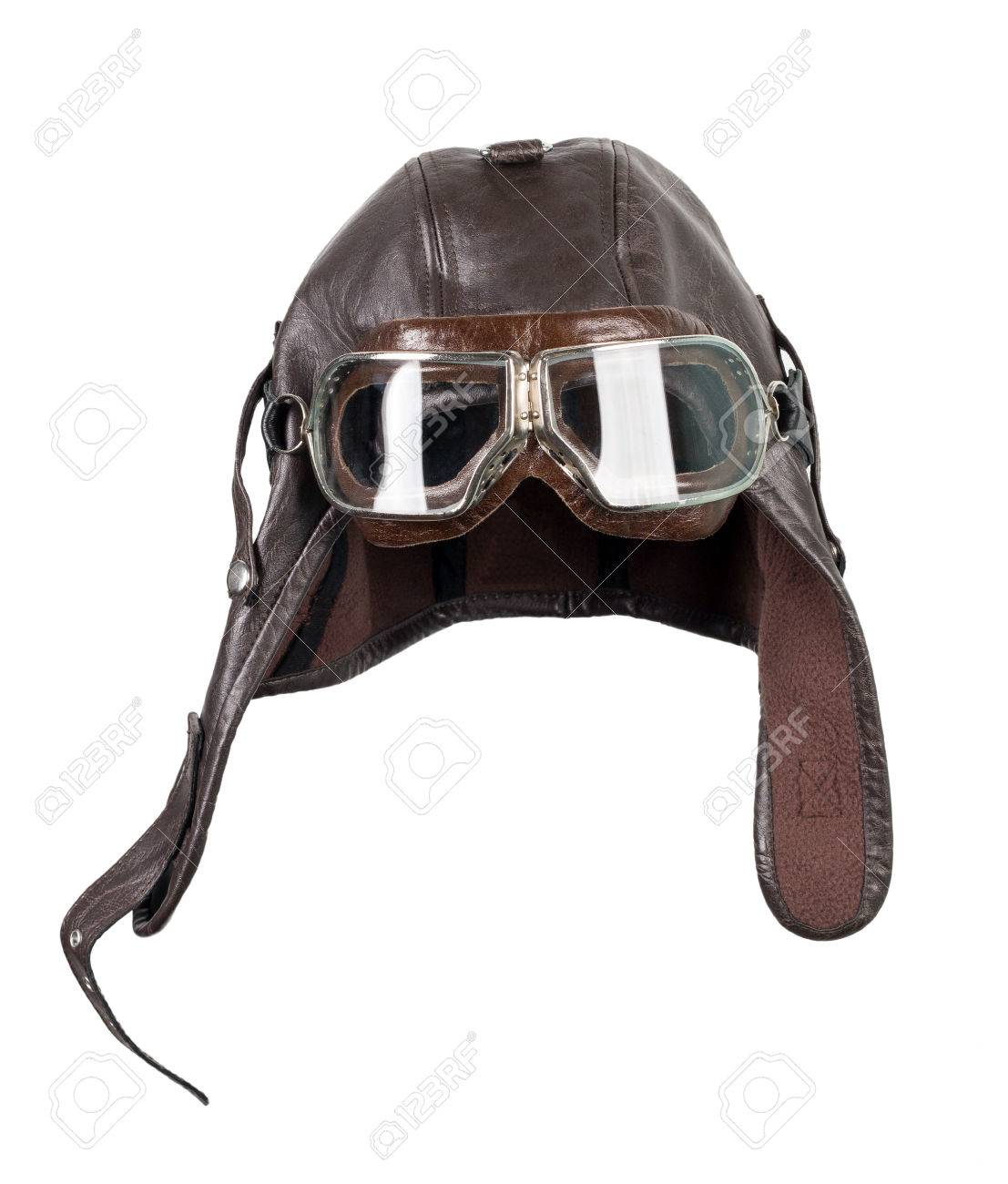 Old Pilot / Aviator Hat Stock Photo, Picture And Royalty Free ...