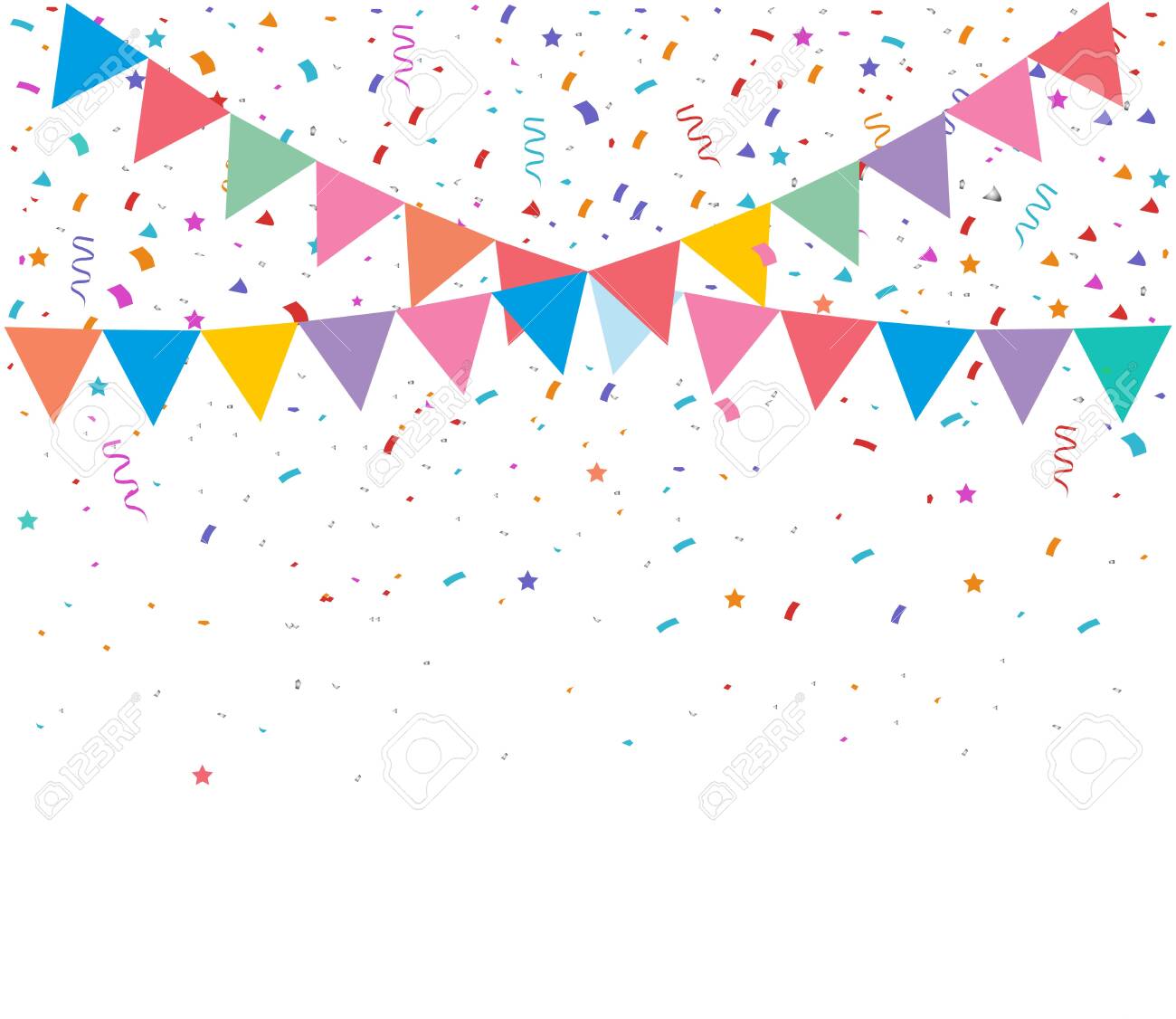 Colorful bright confetti isolated on transparent background. Festive vector illustration - 137122253 Colorful bright confetti isolated on transparent background. Festive vector illustration - 137122253