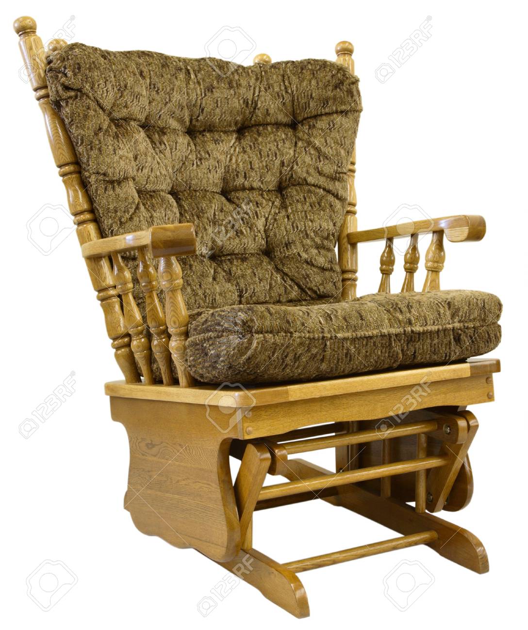 Country Oak Glide Rocking Chair Stock Photo Picture And Royalty