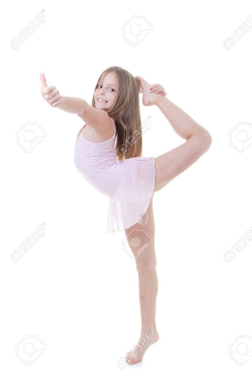 バランスと姿勢を持つ子バレエ ダンサー の写真素材 画像素材 Image