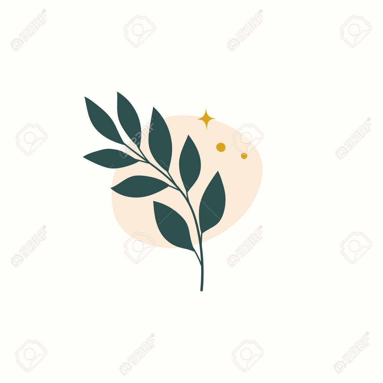 Vector modern floral arrangement background. Cute delicate botanical illustration with leaves and plants. - 168265096 Vector modern floral arrangement background. Cute delicate botanical illustration with leaves and plants. - 168265096