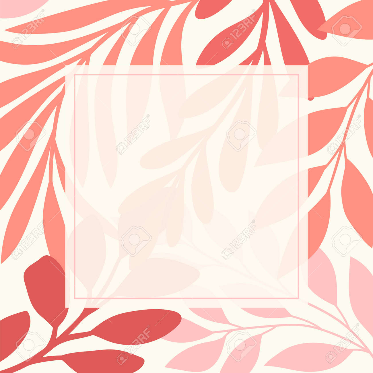 Modern floral vector banner. Botanical illustration template background. Abstract plant elements for print design, social media, post banner and presentation. - 168265314 Modern floral vector banner. Botanical illustration template background. Abstract plant elements for print design, social media, post banner and presentation. - 168265314