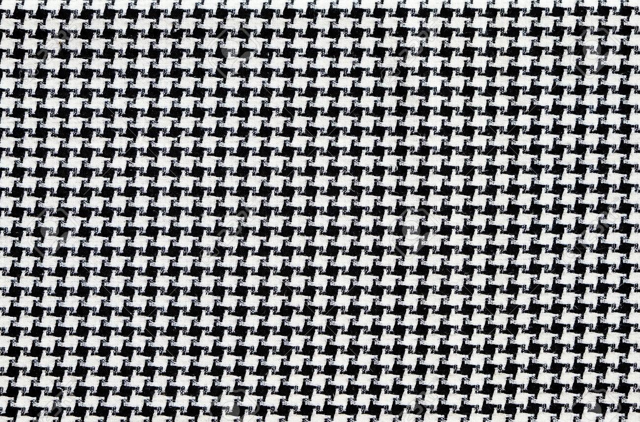 黒と白綿テクスチャ 千鳥格子パターン の写真素材 画像素材 Image