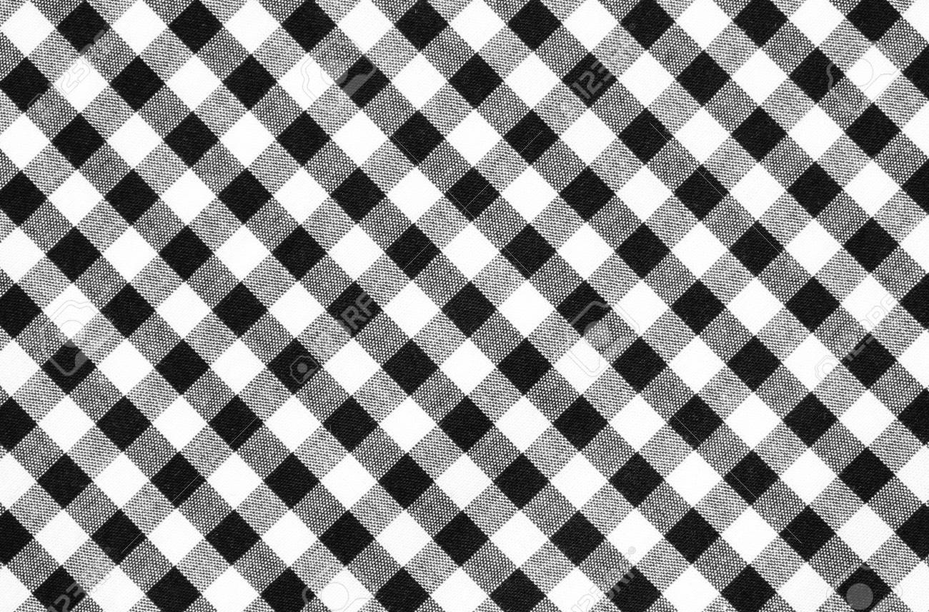 Black And White Checked Pattern Linen Fabric Texture Background Stock Photo Picture And Royalty Free Image Image