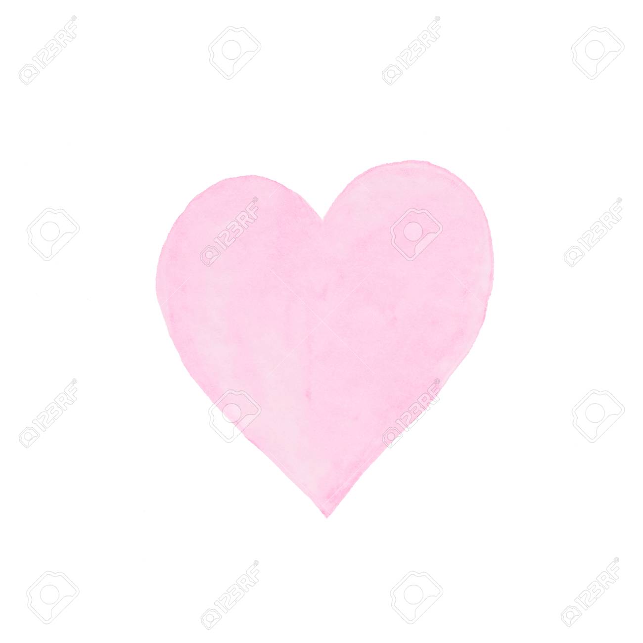 バレンタインデーのコンセプト 水彩画ピンクハート形状テクスチャー背景 愛のシンボリック イラストデザイン の写真素材 画像素材 Image