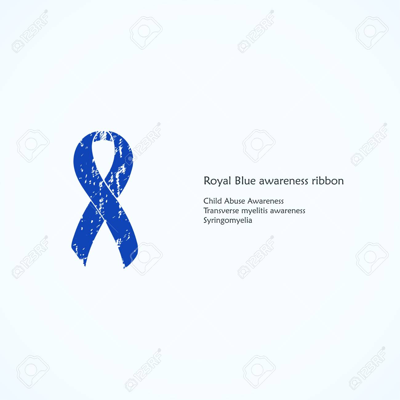 意識のリボン 描かれています ロイヤル ブルー 児童虐待 横断性脊髄炎 脊髄空洞症 分離のアイコン 意味 シンボル 色の名前の一覧です のイラスト素材 ベクタ Image