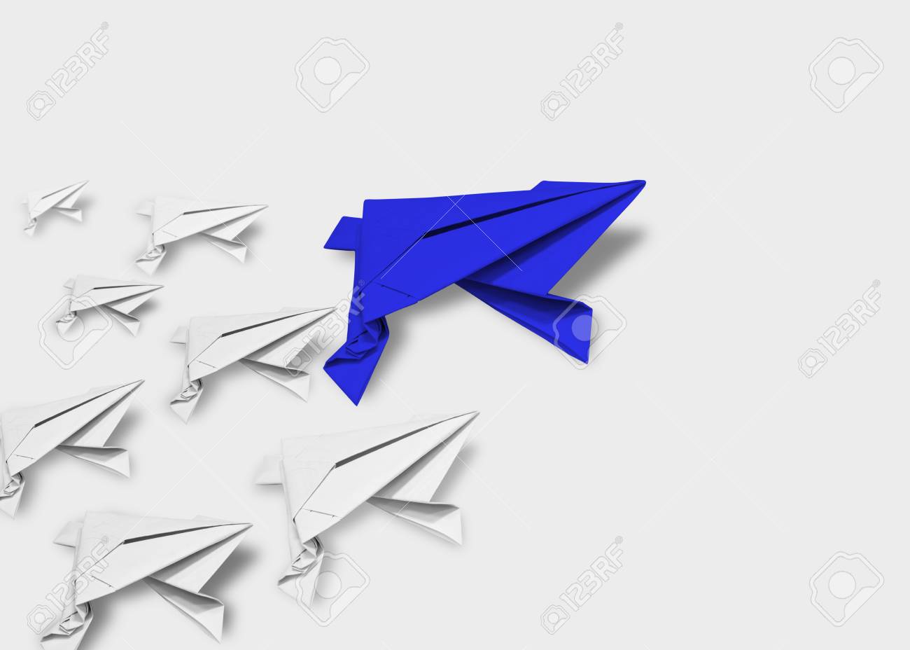 Blue Frog Origami From Paper Stand Unique Out Of Group Leader