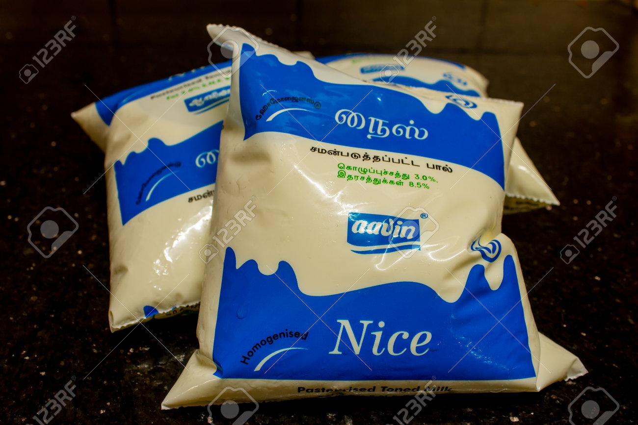 Download Chennai Tamil Nadu India January 11 2020 View Of Fresh Aavin Milk Sachet Delivered Home Aavin Is A Milk Brand Popular And Widely Used In Tamil Nadu State India Stock