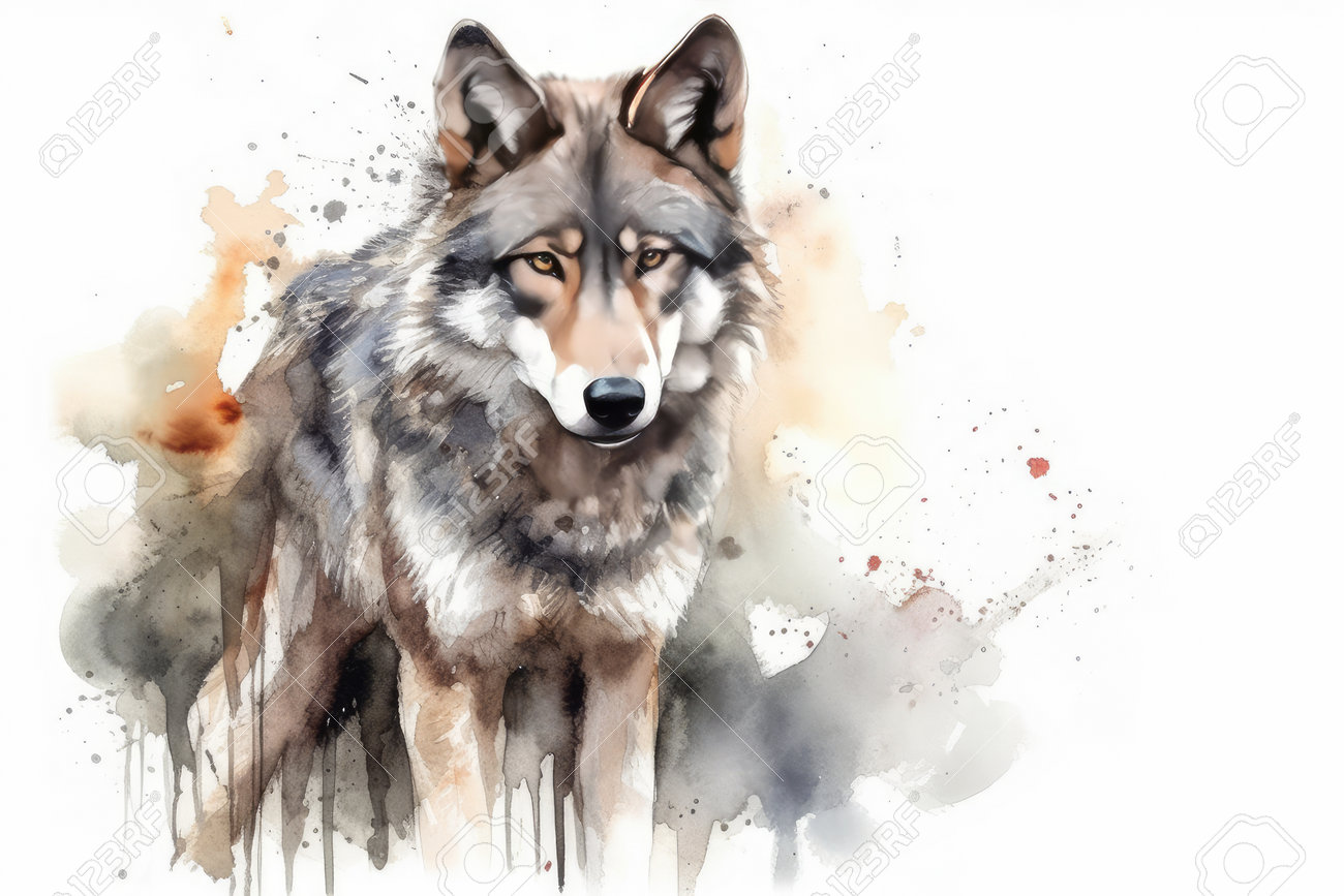 水彩画「雪原のオオカミ」 水彩画「雪原のオオカミ」 8033db2cf4ad88ce0c066f0fd663b4