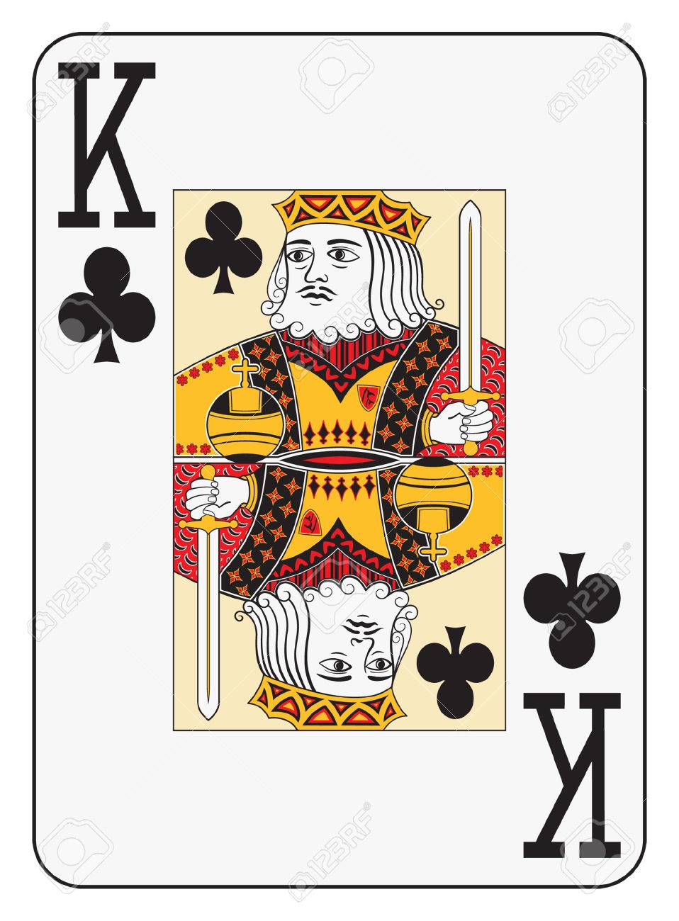 クラブ トランプ ジャンボ インデックス王のイラスト素材 ベクタ Image
