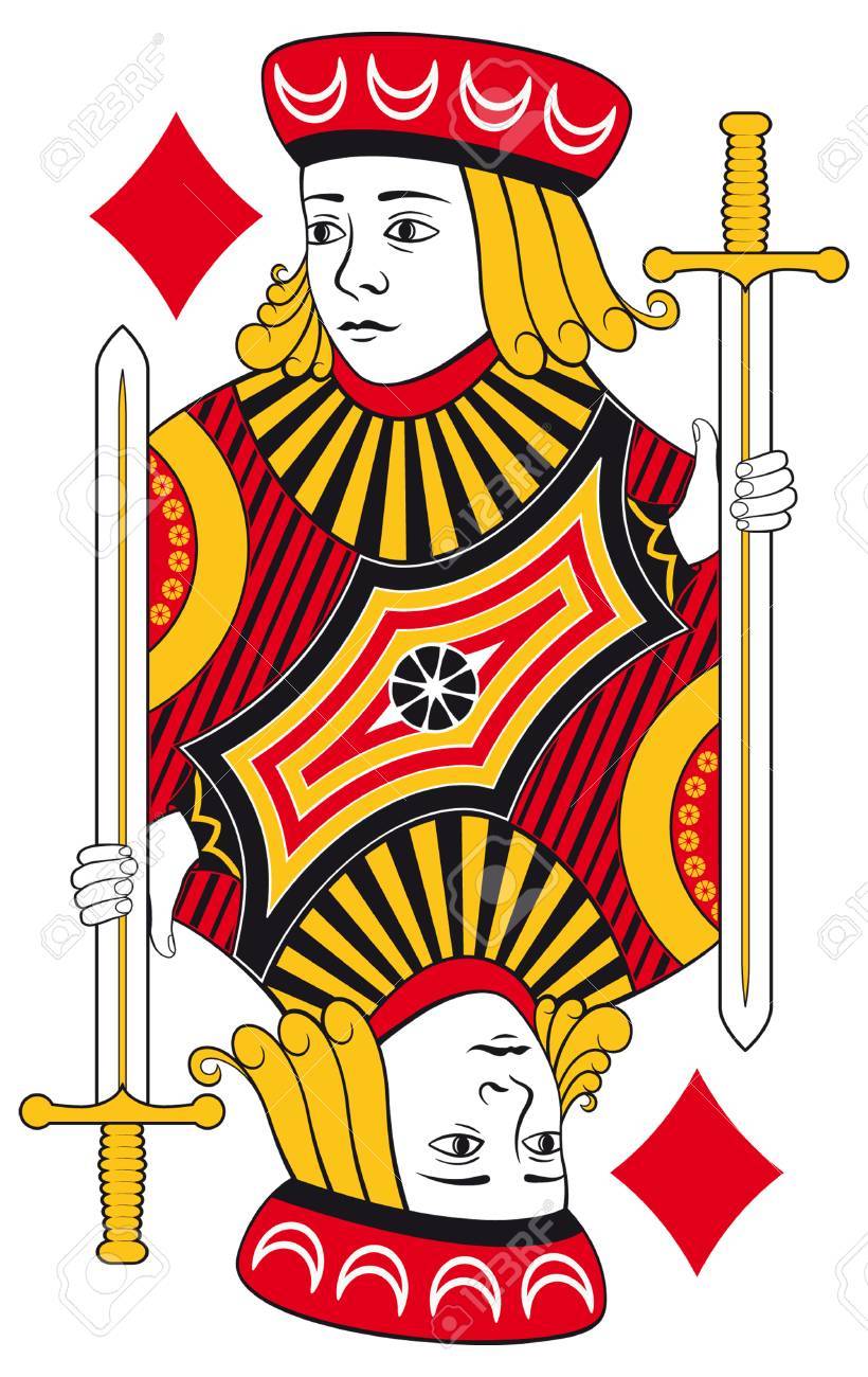 トランプのカード背景なしダイヤのジャックのイラスト素材・ベクター Image 34334995