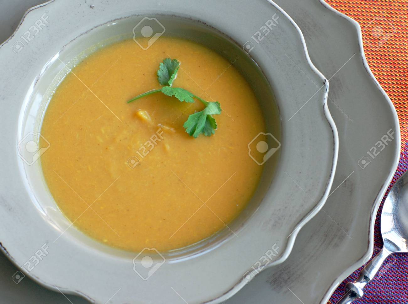 Curried Sweet Potato and Apple soup satisfies an appetite and provides an important source of antioxidants for optimum health and wellness - 4294848 Curried Sweet Potato and Apple soup satisfies an appetite and provides an important source of antioxidants for optimum health and wellness - 4294848