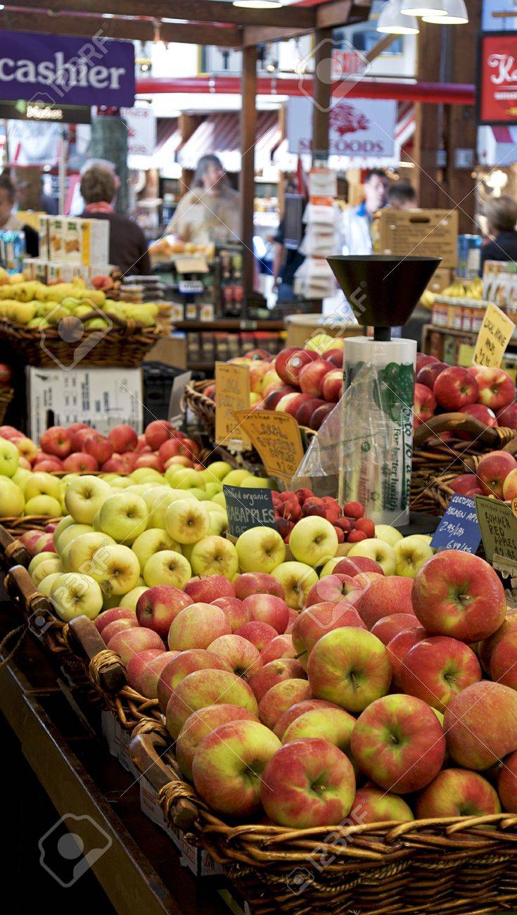 Apples for sale at the Granville Island market in Vancouver, Canada - 10863684 Apples for sale at the Granville Island market in Vancouver, Canada - 10863684