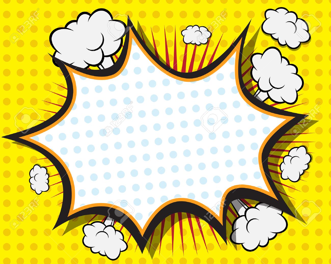 comic book speech bubble pop art background vector illustration