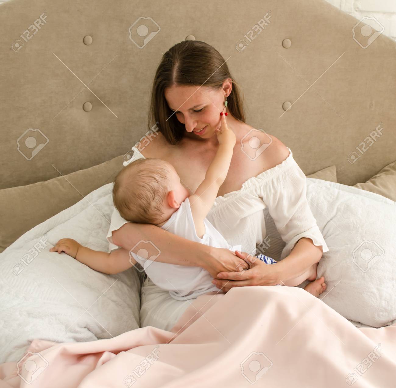 mother nursing baby