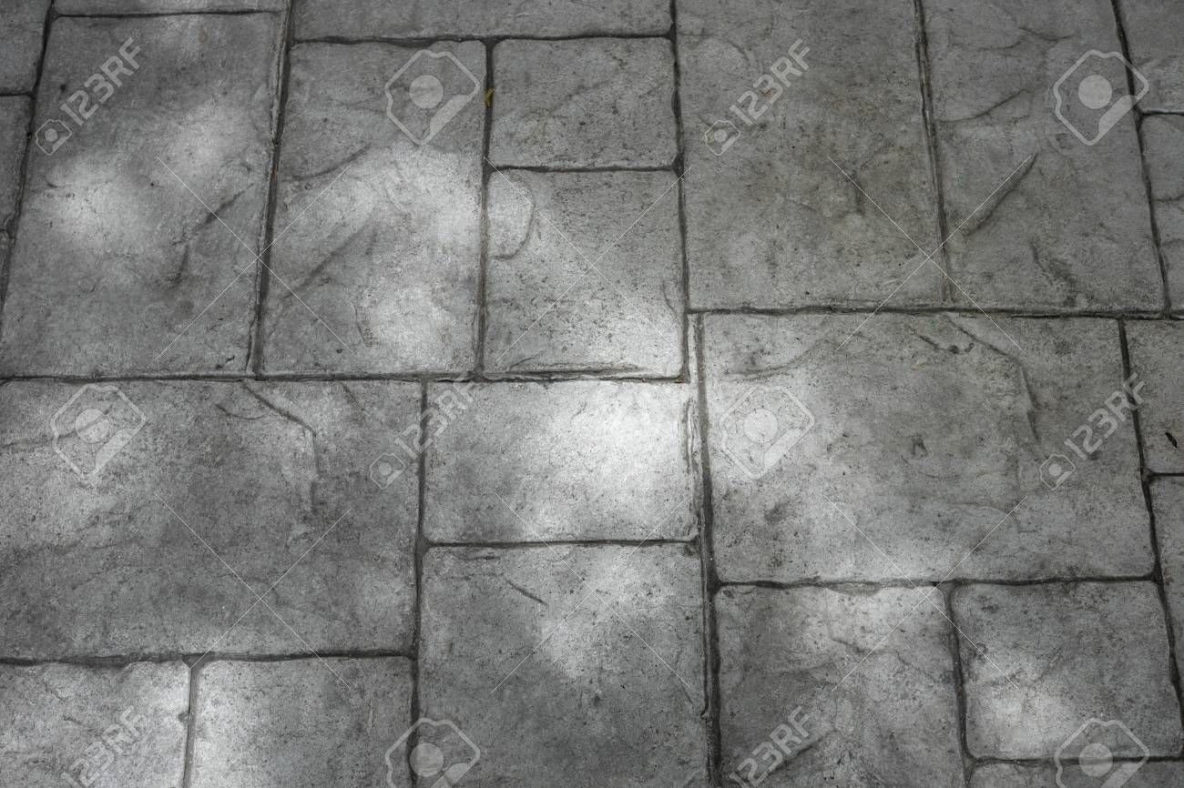 Outdoor Stone Tile Floor Under Shadow As Background Stock Photo