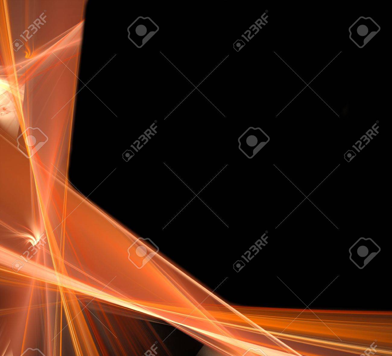Lineas Naranjas De Un Papel Tapiz De Fractal Sobre Un Fondo Negro Con Copyspace Para Texto Fotos Retratos Imagenes Y Fotografia De Archivo Libres De Derecho Image