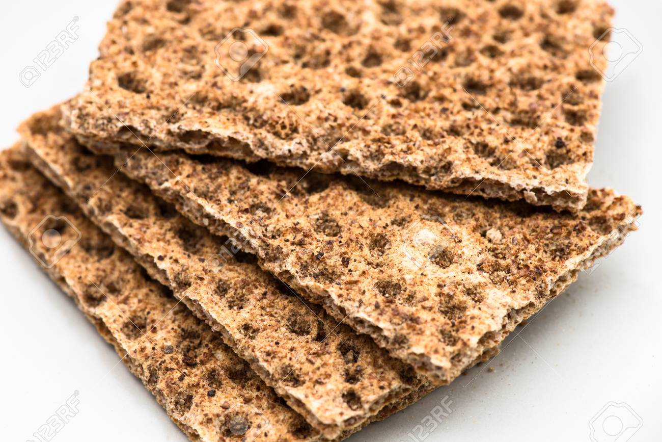 Healthy Snack From Wholegrain Rye Crispbread Crackers On The Stock Photo Picture And Royalty Free Image Image 73199711
