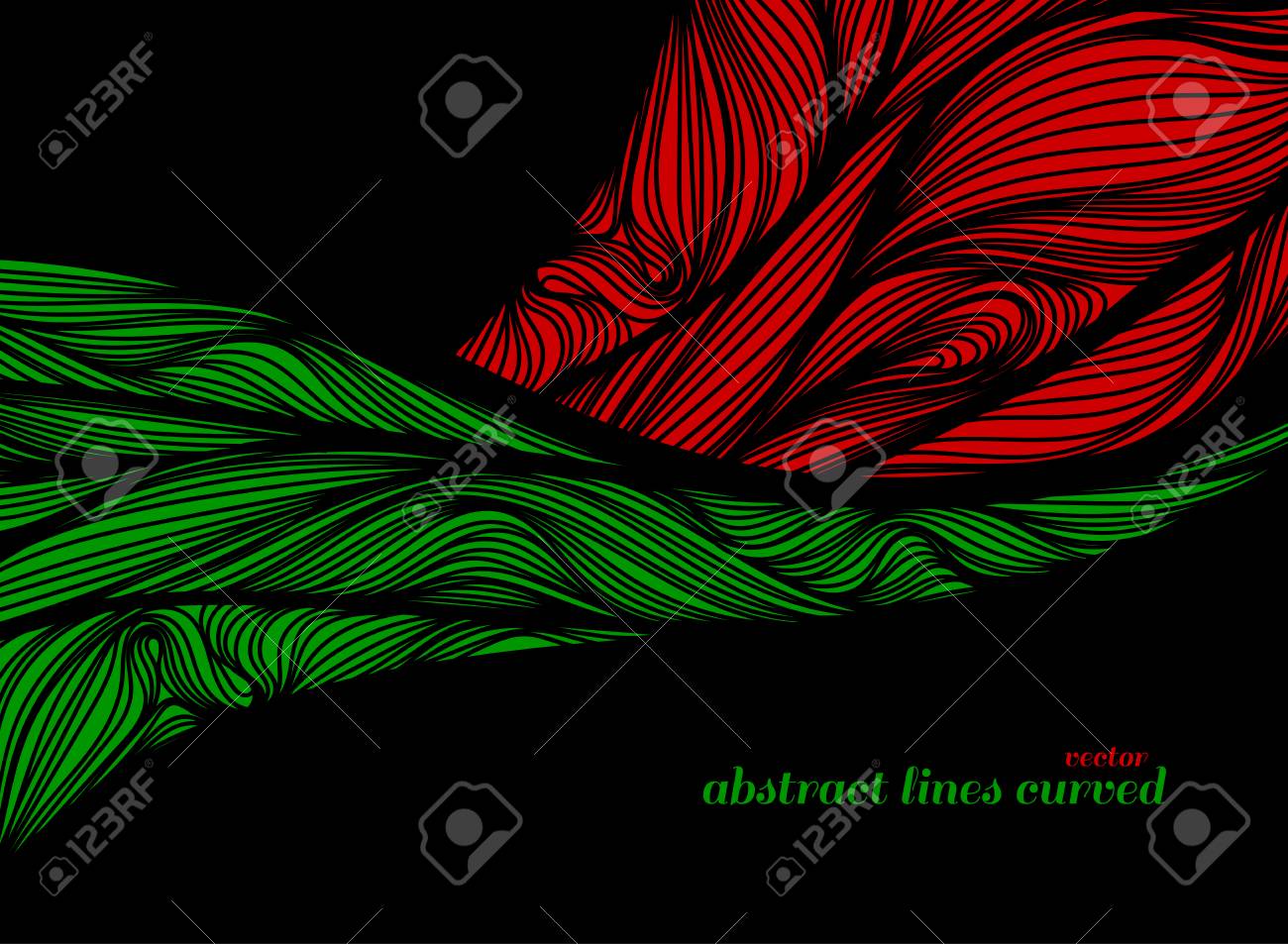 Abstract Green And Red Art Pattern Vector Wallpaper On A Black Abstract Green And Red Art Pattern Vector Wallpaper On A Black