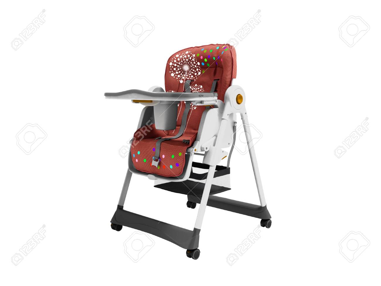 red baby high chair