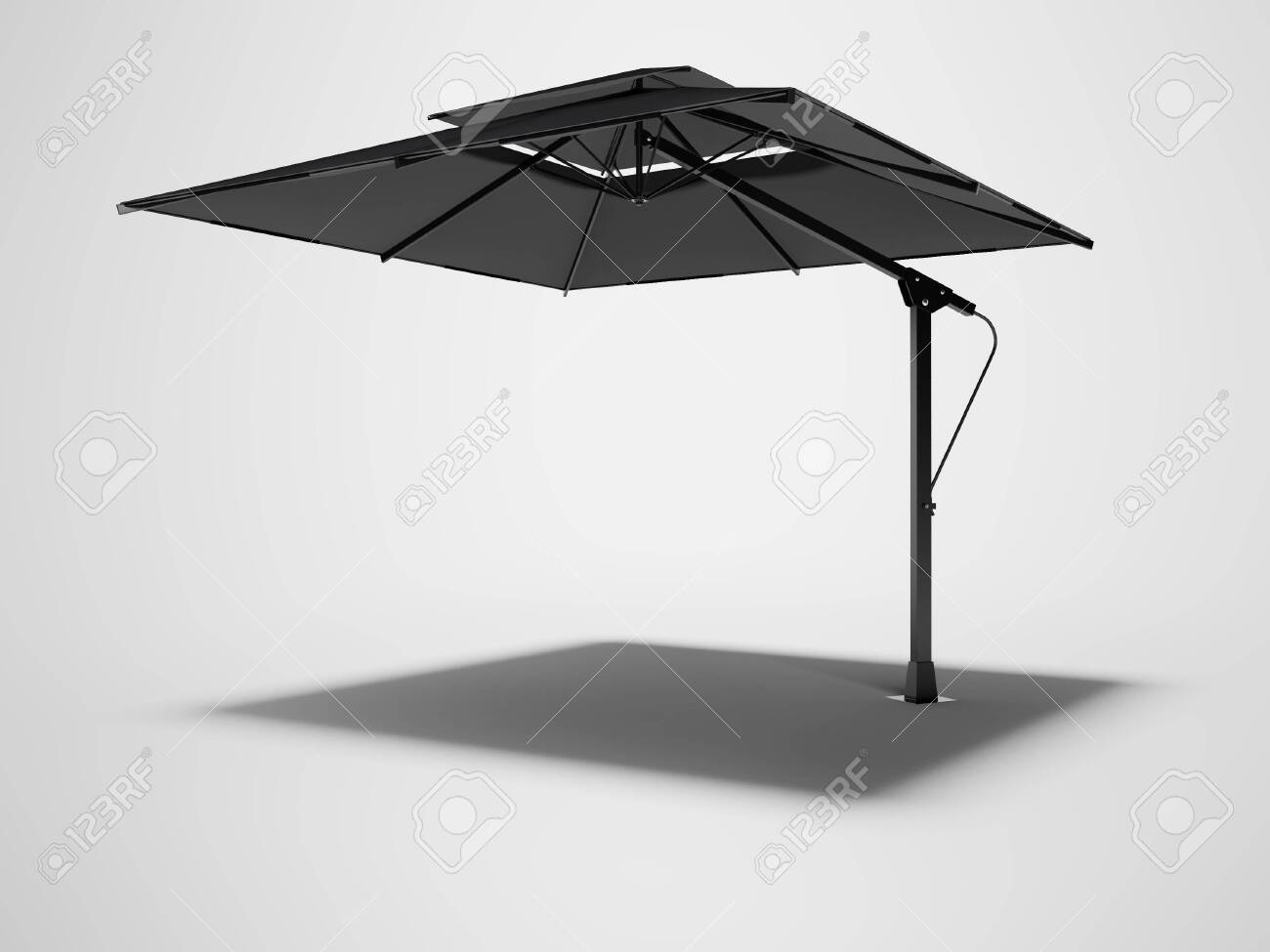 Download Professional Beach Umbrella For Cafe Right Side View 3d Render Stock Photo Picture And Royalty Free Image Image 131578045