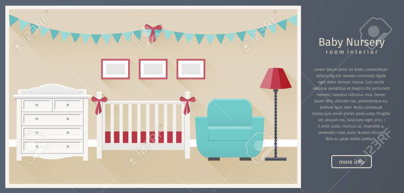 nursery with white furniture