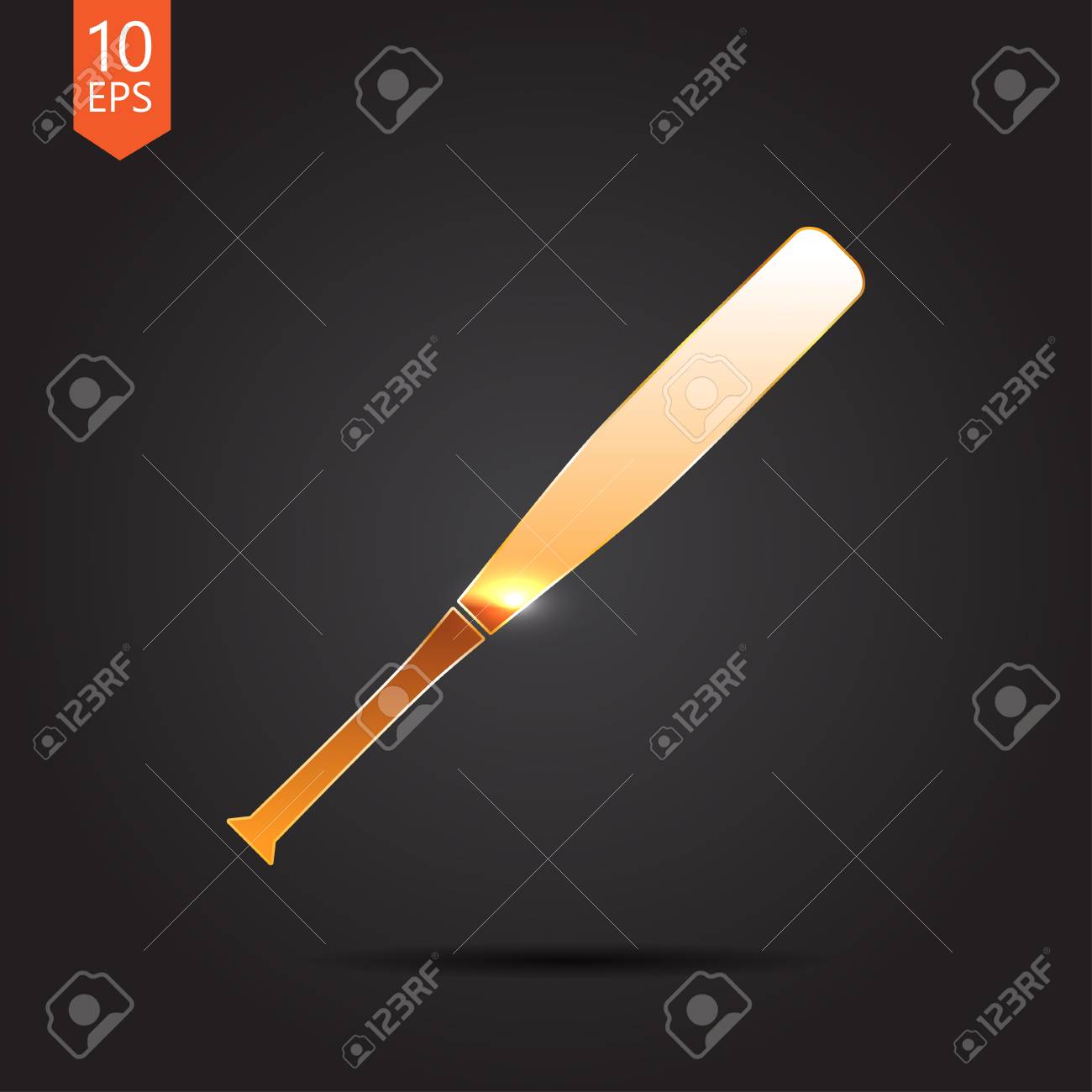 gold baseball bat