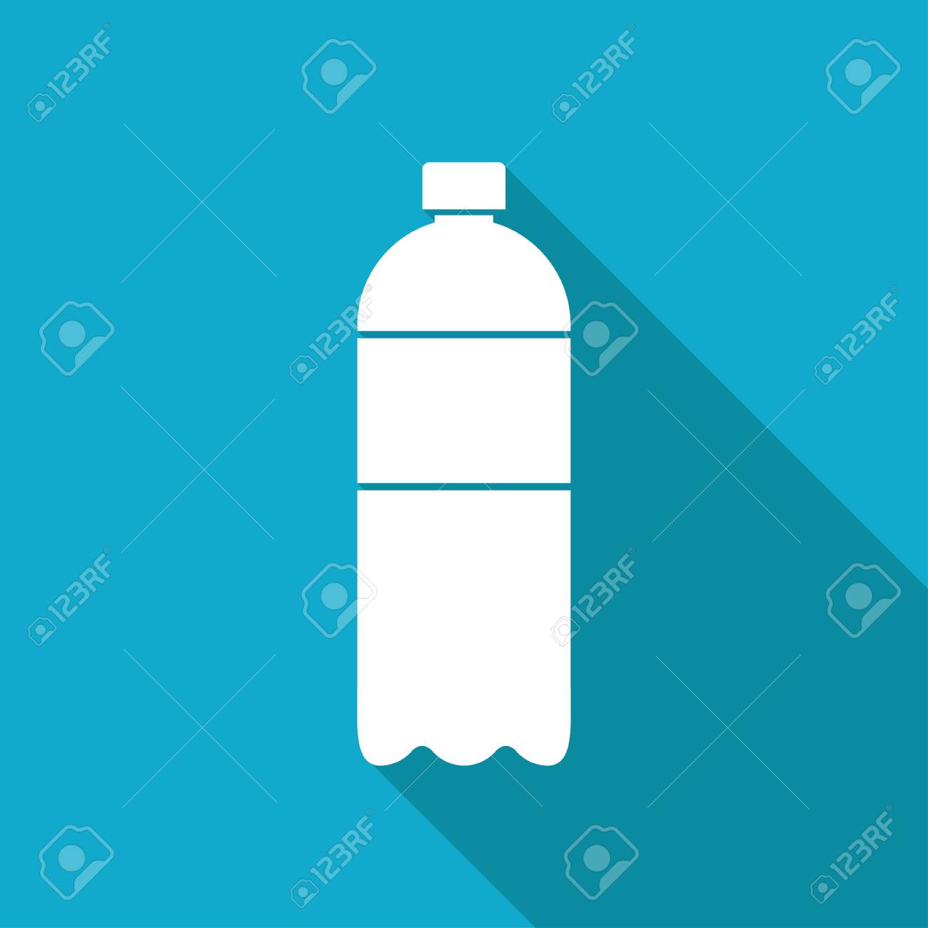 Flat Water Bottle >> Vector White Flat Water Bottle On Blue Background Royalty Free Flat Water Bottle >> Vector White Flat Water Bottle On Blue Background Royalty Free