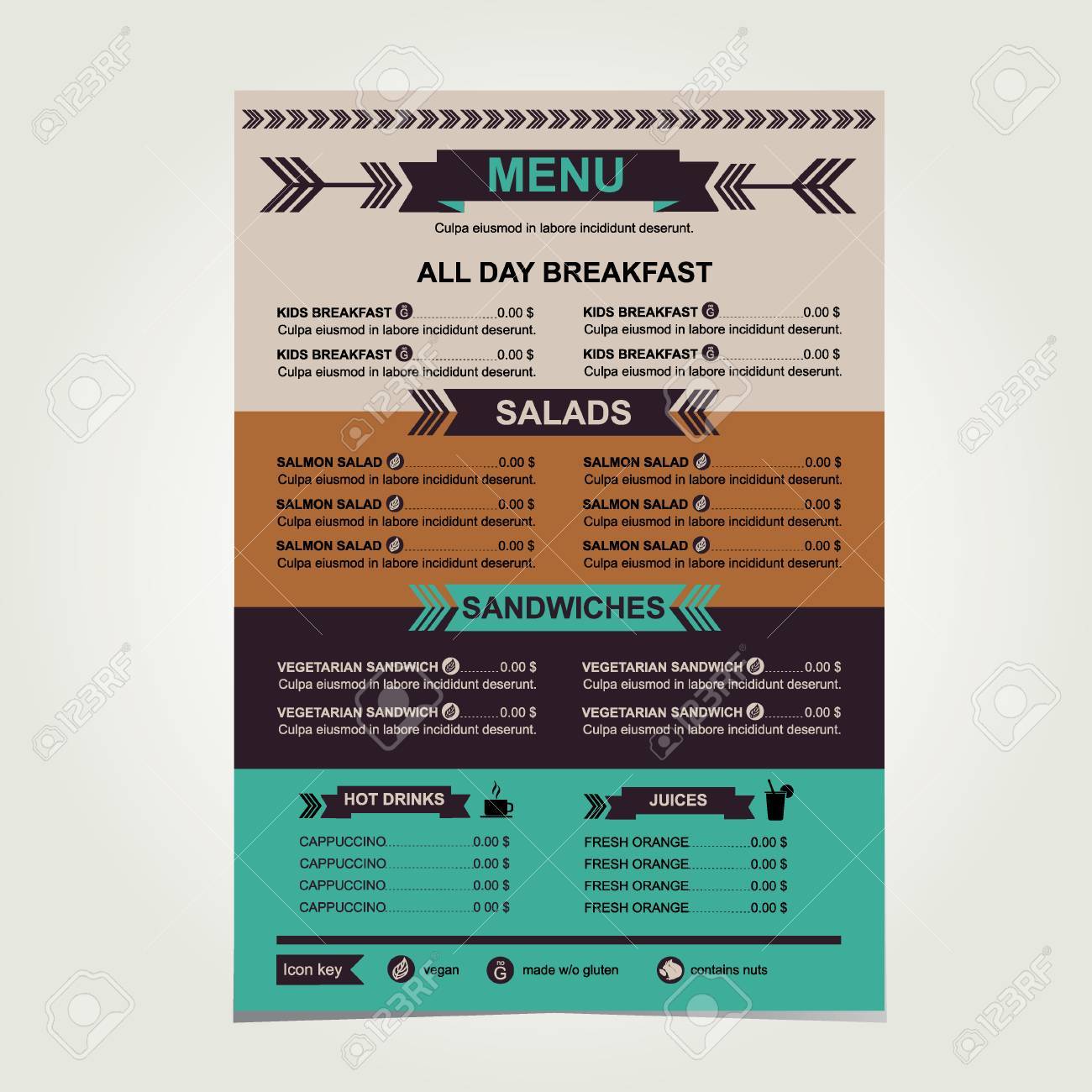 catering menu template free