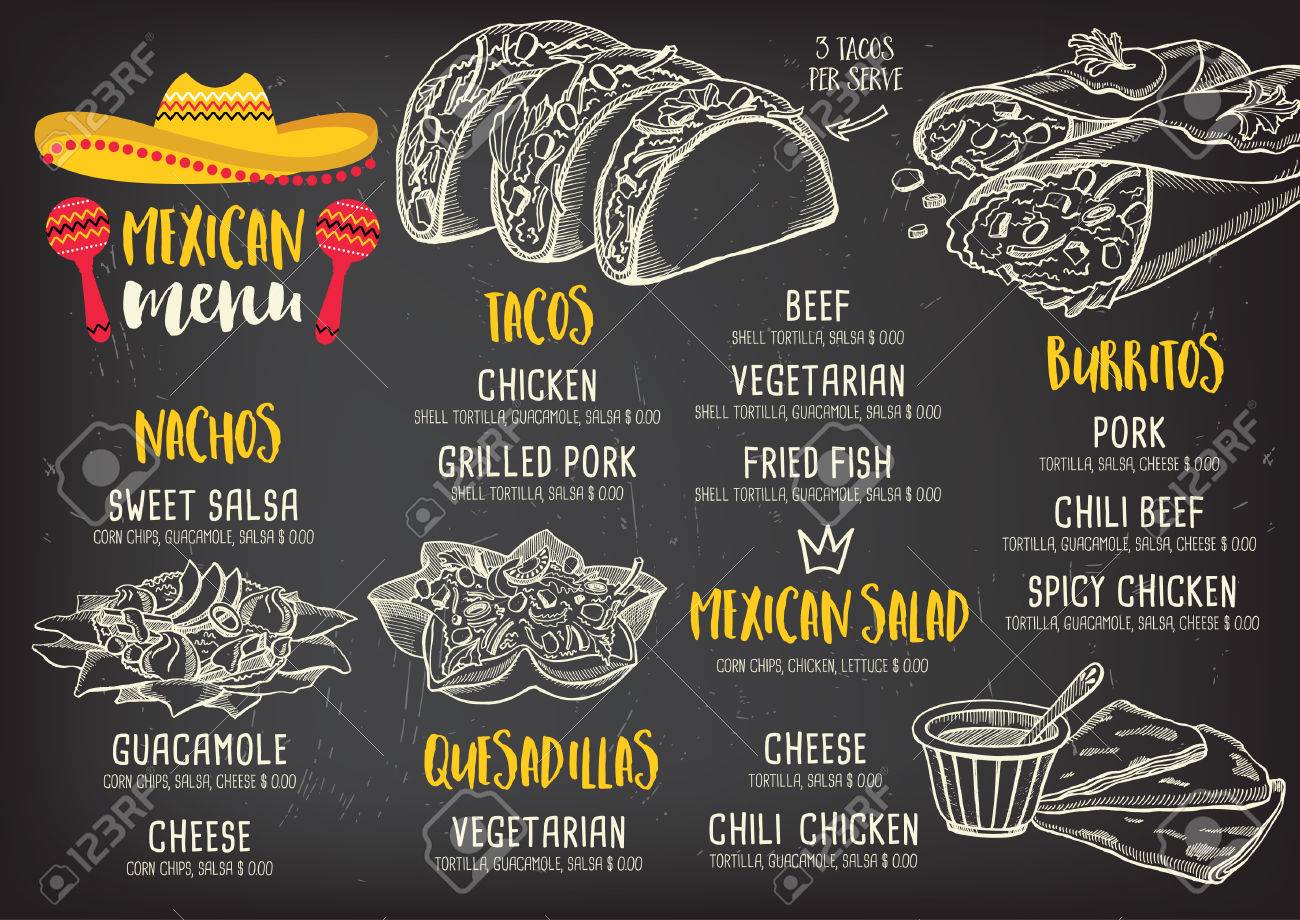 mexican menu template