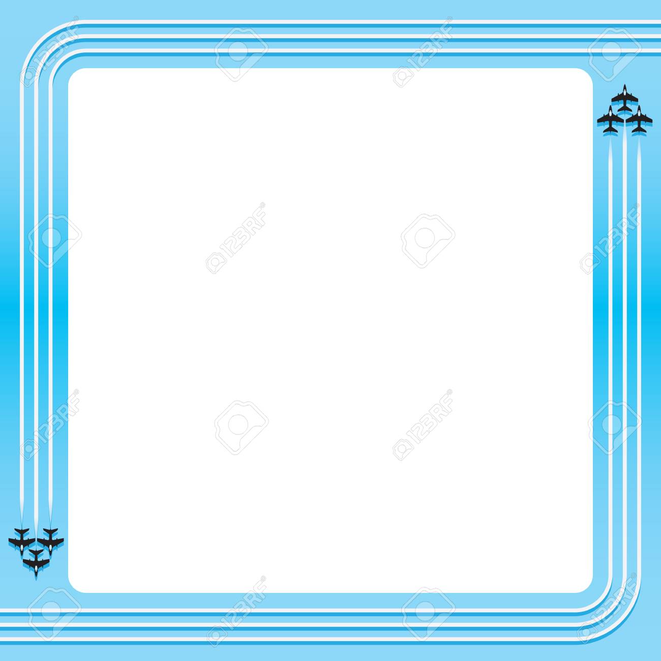 simple vector jet theme border layout element royalty free