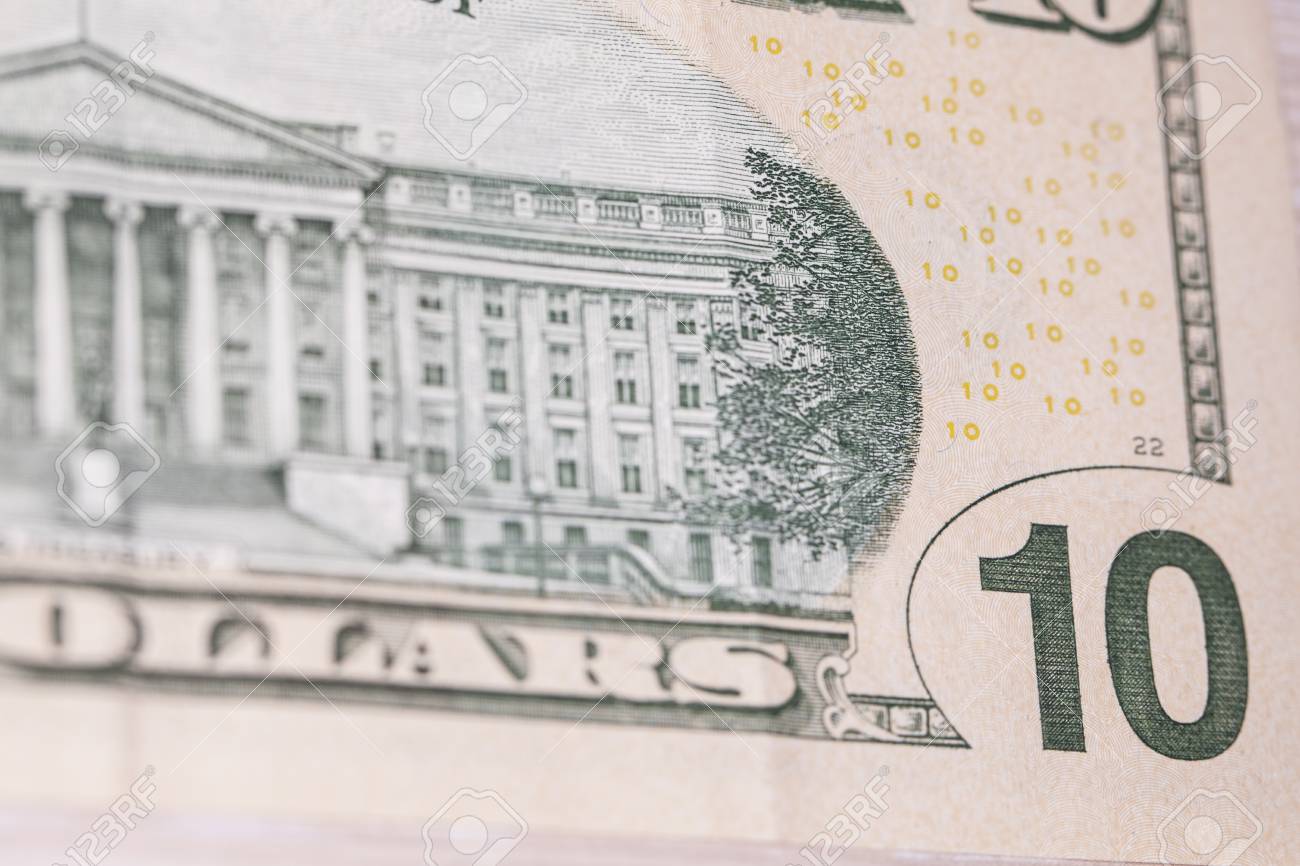 10 달러짜리 지폐 뒷면 로열티 무료 사진, 그림, 이미지 그리고 스톡포토그래피. Image 36865959