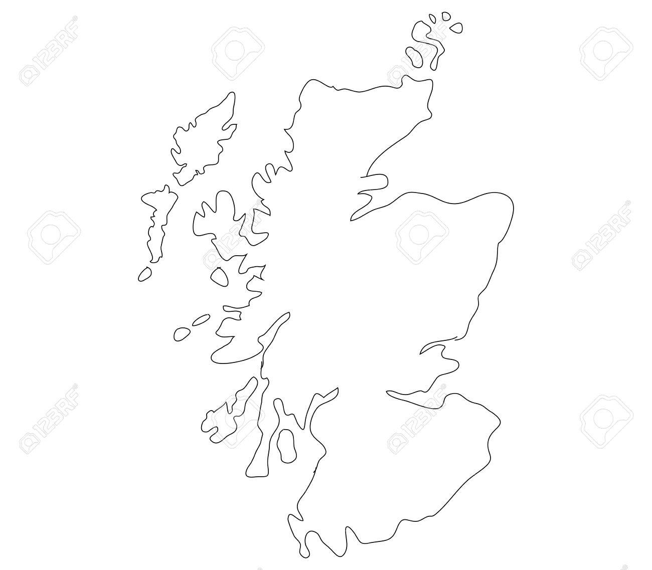Schottland Karte Auf Einem Weissen Hintergrund Lizenzfreie Fotos Bilder Und Stock Fotografie Image