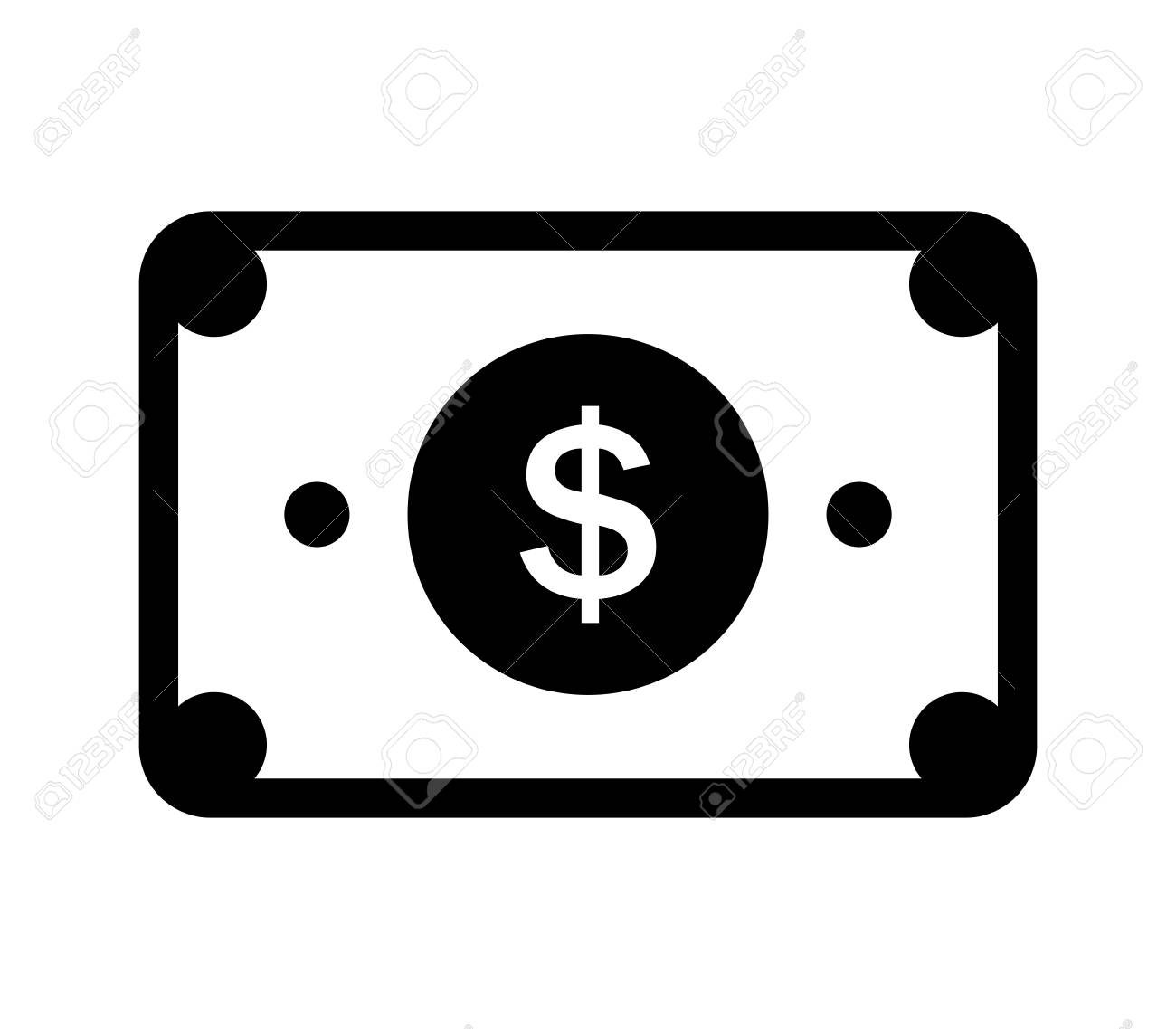 Money Bill Icon. Royalty Free SVG, Cliparts, Vectors, and Stock  Illustration. Image 96586376., image size:1300x1137