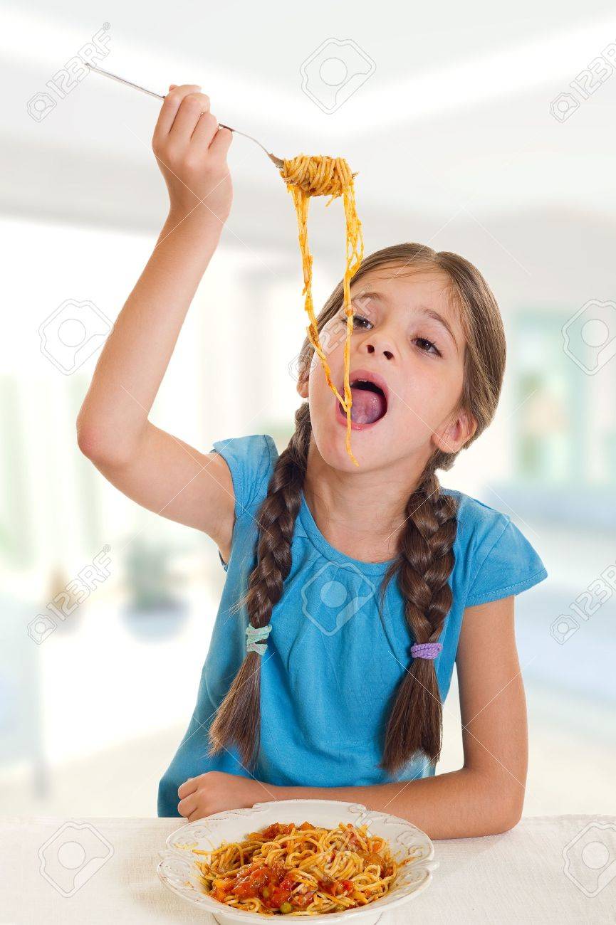 littlegirl eat Cute Little Girl Eating Spaghetti Stock Photo, Picture and Royalty Free  Image. Image 11735418.