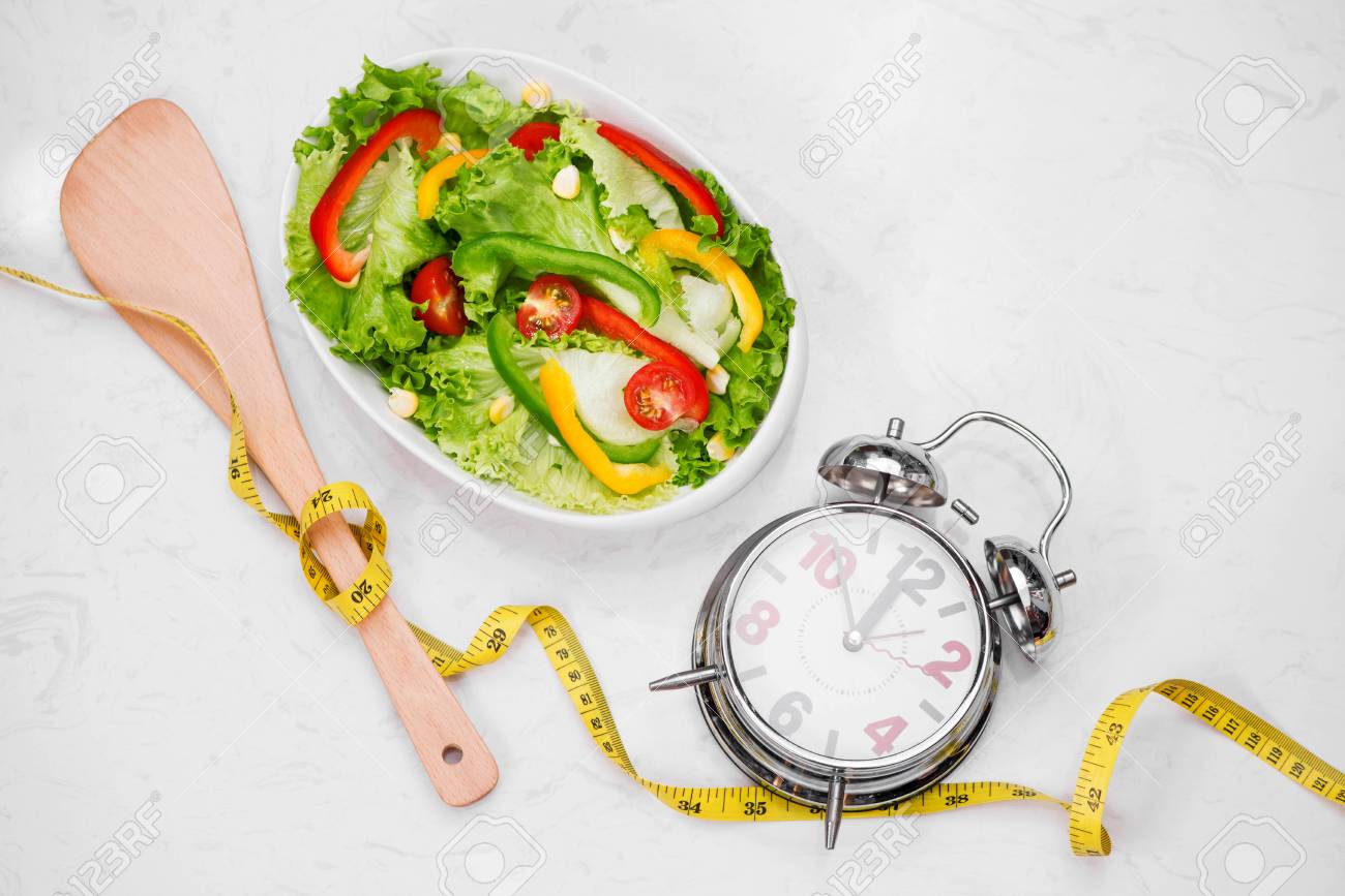 healthy fitness meal with fresh salad diet concept stock photo healthy fitness