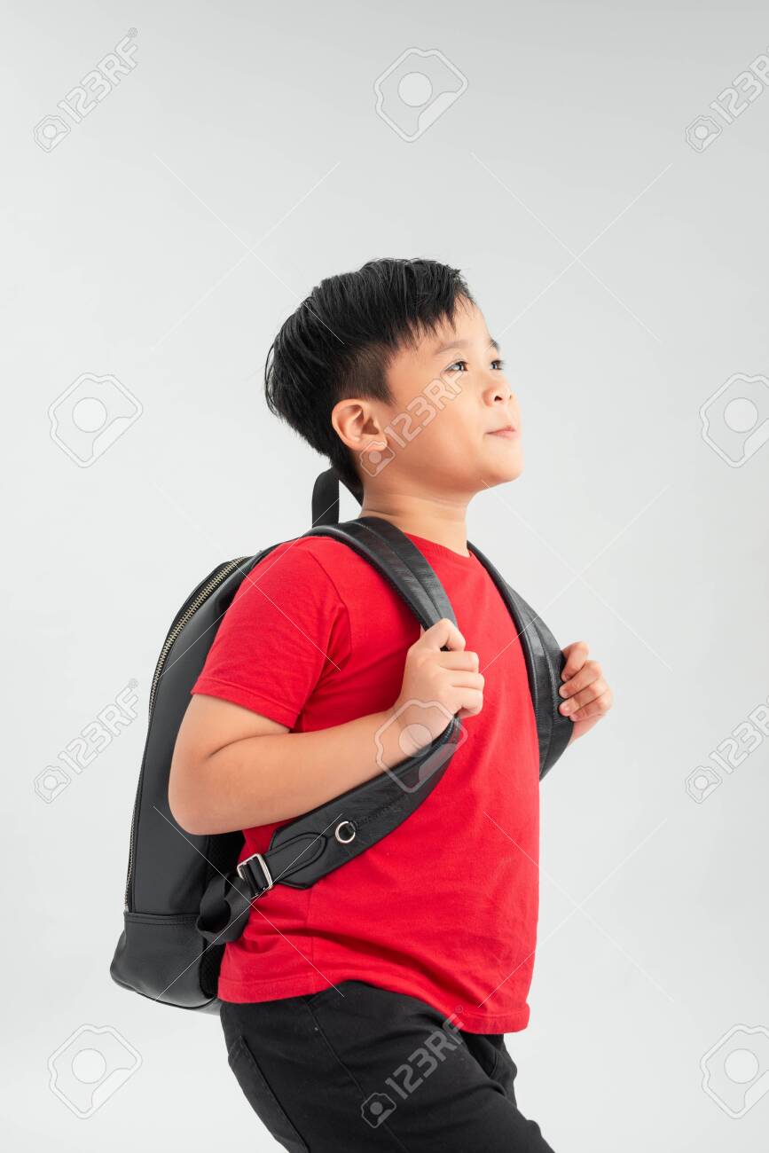 boy with backpack