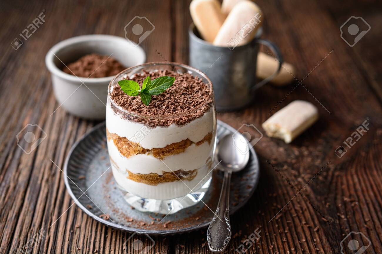 Classic Italian Coffee No Bake Dessert Delicious Easy Tiramisu Stock Photo Picture And Royalty Free Image Image 145196345