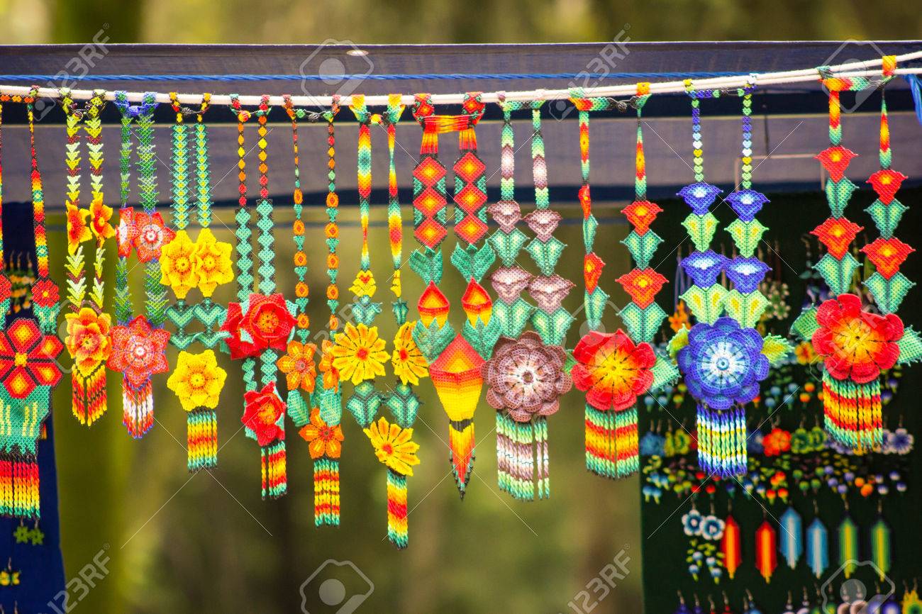 sell of crafts collars at mexico city stock photo picture and