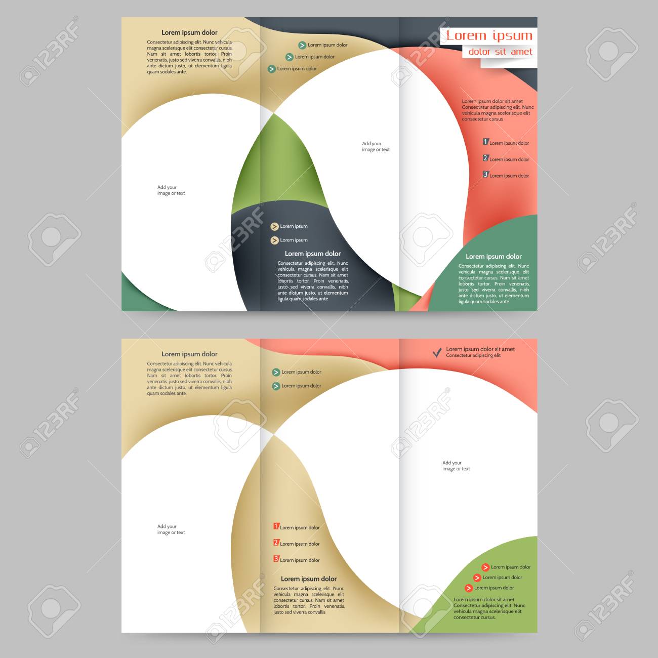 color tri fold business brochure design template with abstract lines and waves for your business stock - 3 Fold Brochure Design Templates color tri fold business brochure design template with abstract lines and waves for your business stock - 3 Fold Brochure Design Templates