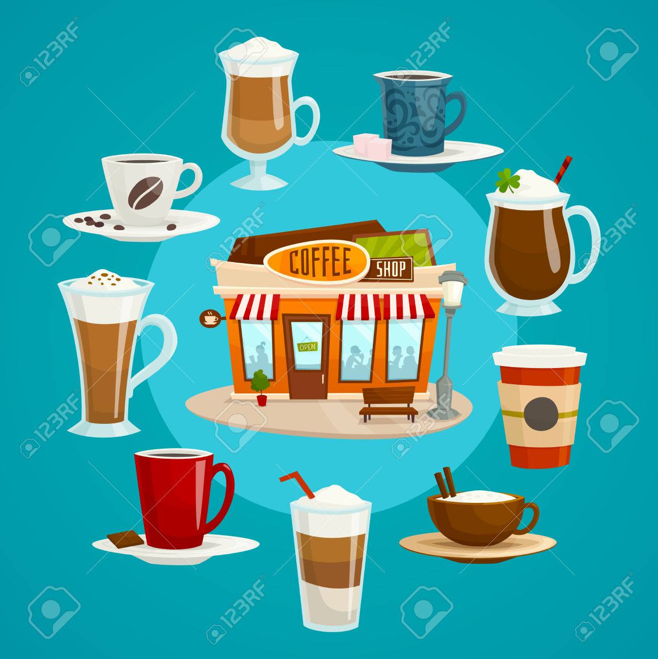 Resultado de imagen para cafeterias animadas