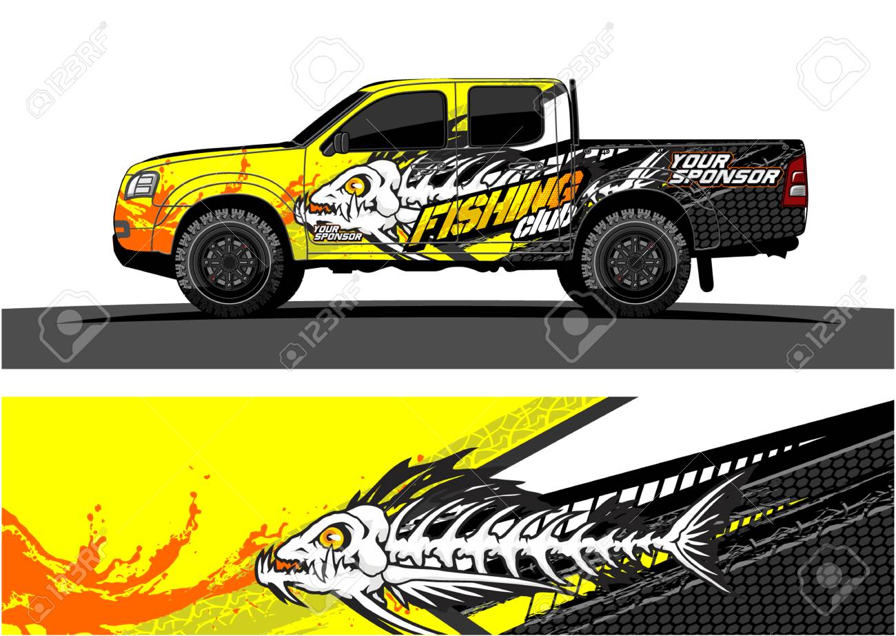Truck graphic vector. Abstract grunge background design for vehicle vinyl wrap - 100181791 Truck graphic vector. Abstract grunge background design for vehicle vinyl wrap - 100181791