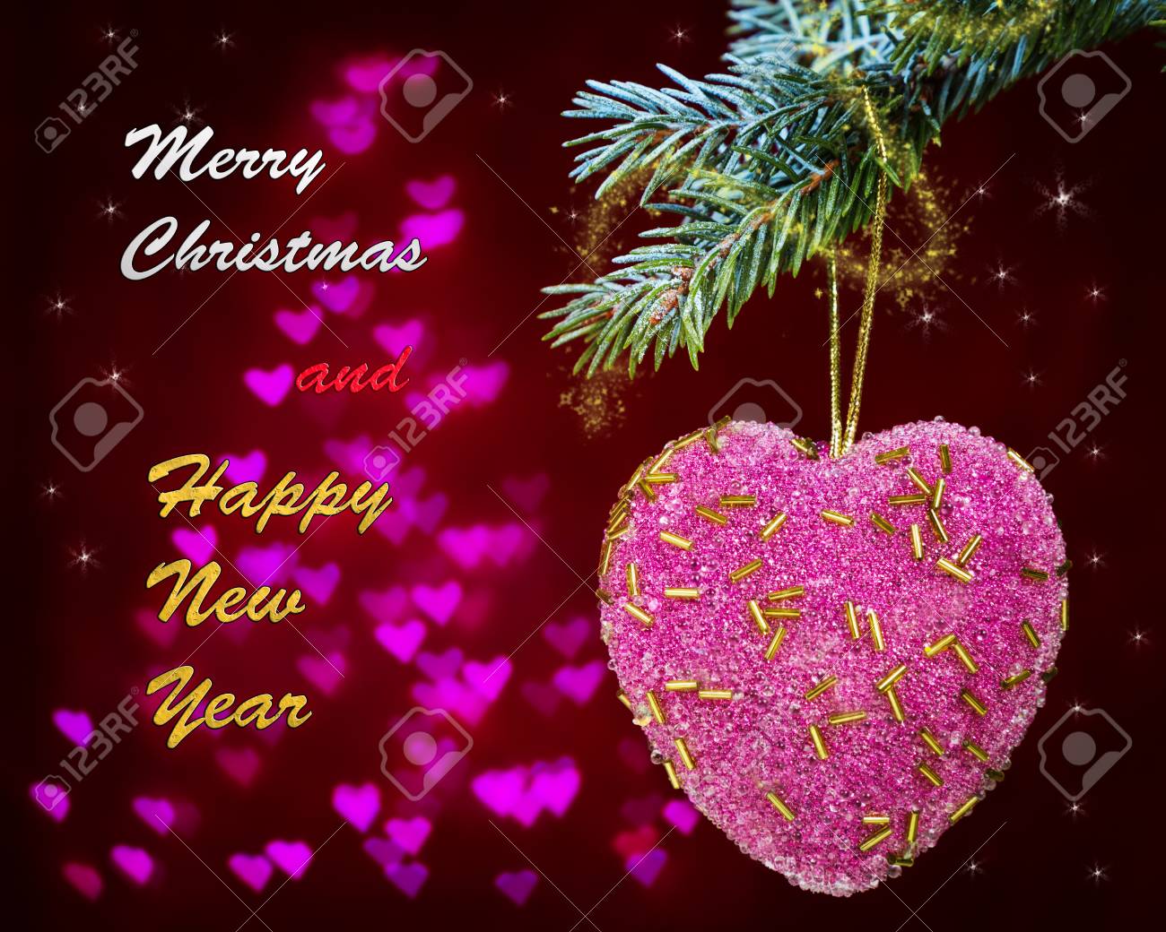 greeting card with pink