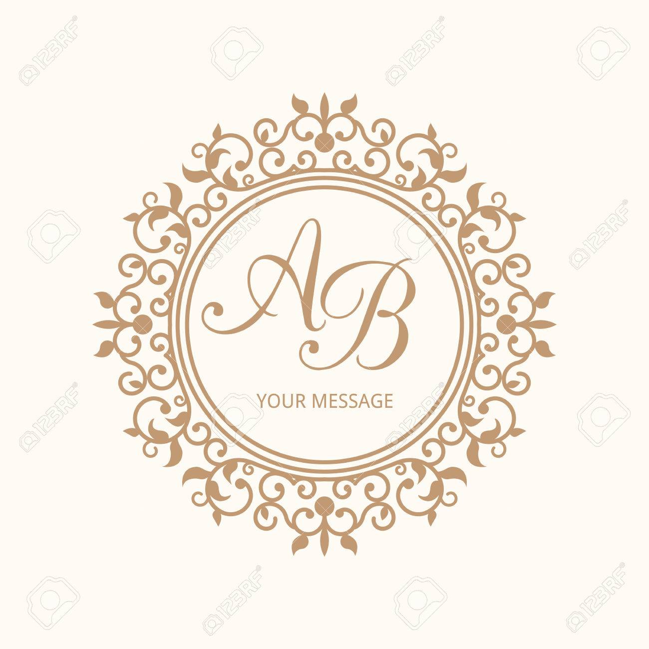 Elegant Floral Monogram Design Template For One Or Two Letters Wedding Monogram Calligraphic Elegant Ornament Royalty Free Cliparts Vectors And Stock Illustration Image 43388333