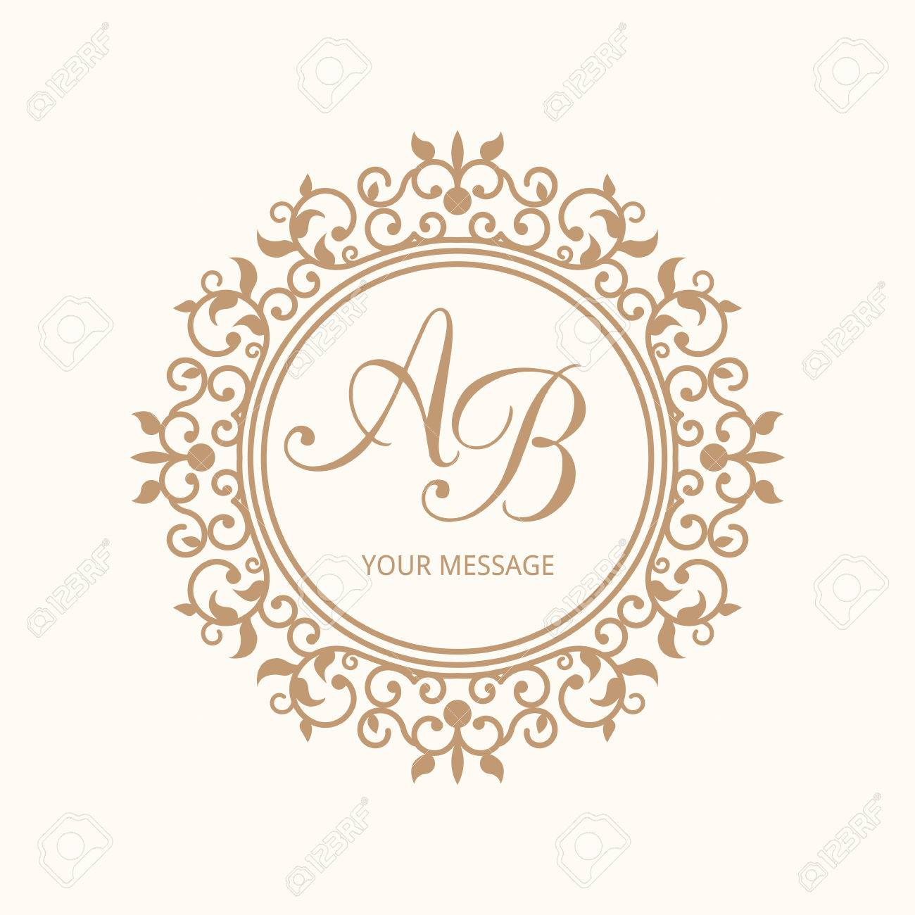 Elegant Floral Monogram Design Template For One Or Two Letters . Wedding  Monogram. Calligraphic Elegant Ornament. Royalty Free SVG, Cliparts,  Vectors, and Stock Illustration. Image 43388333.