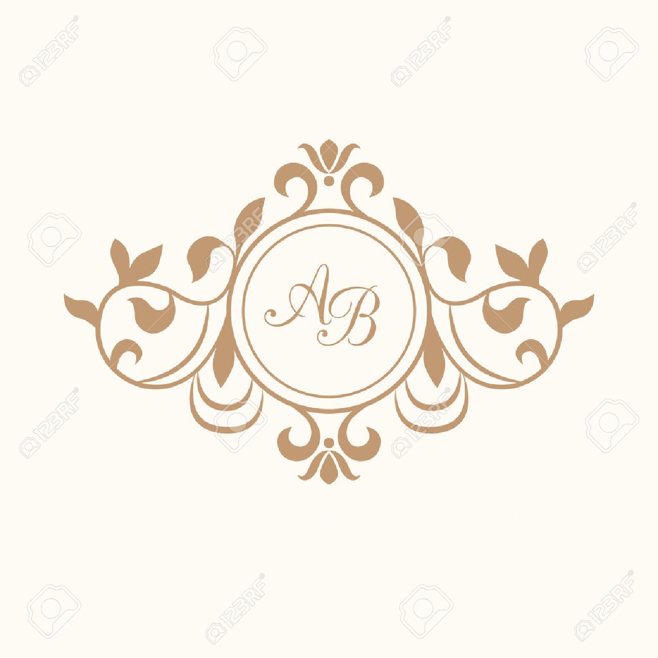 Elegant Floral Monogram Design Template For One Or Two Letters . Wedding  Monogram. Calligraphic Elegant Ornament. Royalty Free SVG, Cliparts,  Vectors, and Stock Illustration. Image 43388333.