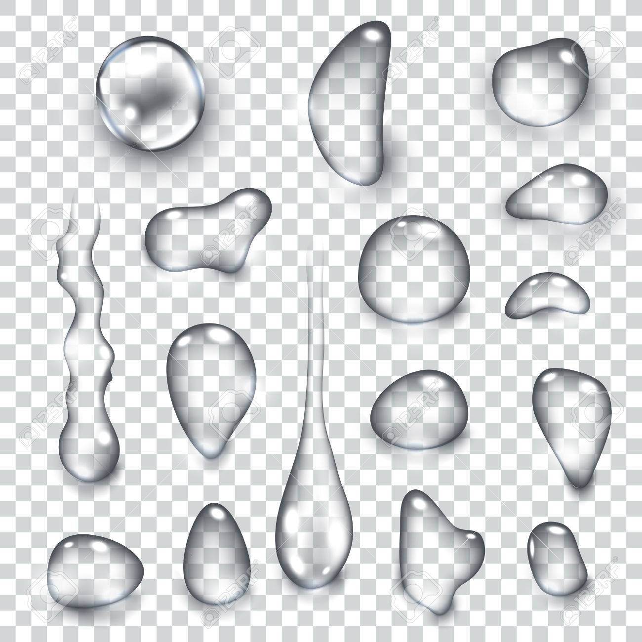 純粋な水滴が現実的な明確なベクトル イラスト設定分離のイラスト素材 ベクタ Image 純粋な水滴が現実的な明確なベクトル イラスト設定分離のイラスト素材 ベクタ Image
