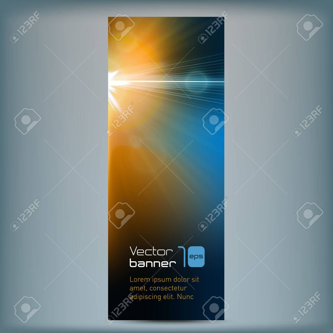 modern banner with abstract background and flair vector flair template